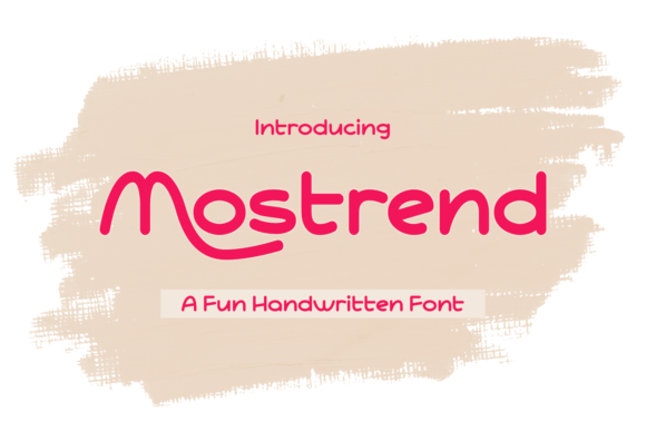 Mostrend: A Handwritten Font for Makers