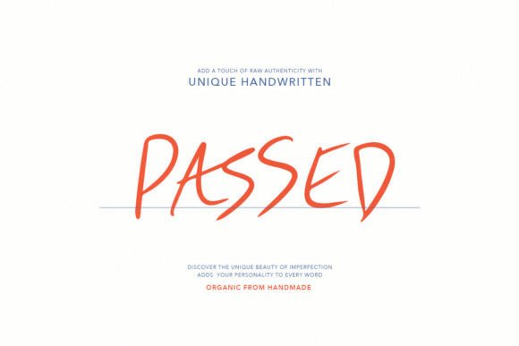 Passed Typeface: Organic Script for Branding