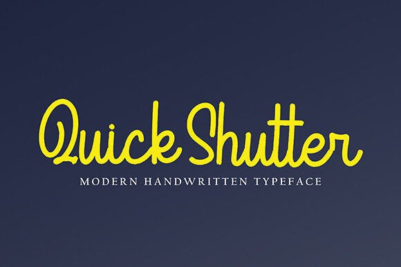 Quick Shutter Font for Editorial Design