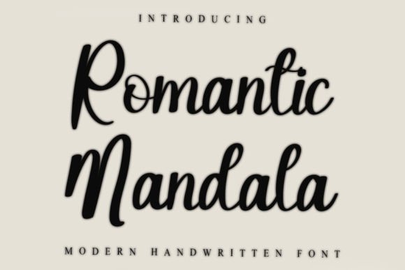 Romantic Mandala Font for Web Design