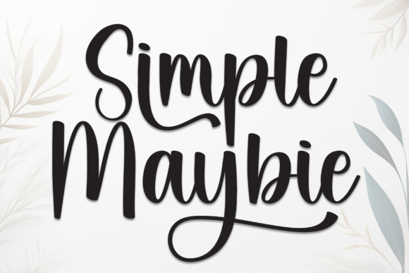 Simple Maybie: A Handwritten Font for Branding