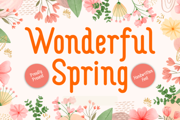 Wonderful Spring: A Handwritten Font for Crafters